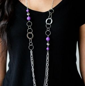Modern Motley purple necklace
